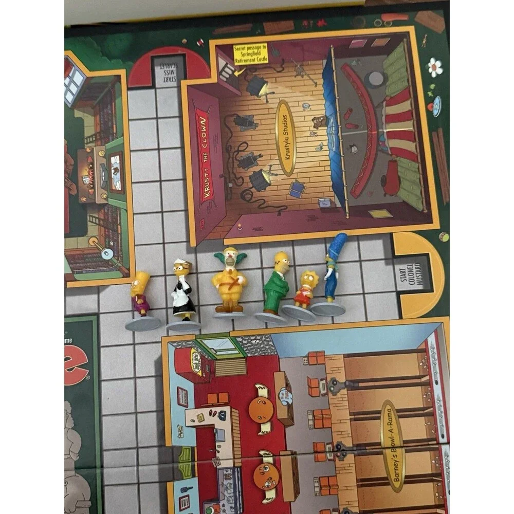 The Simpsons‎ Clue 2nd Edition Board Game Complete Parker Brothers Hasbro 2002